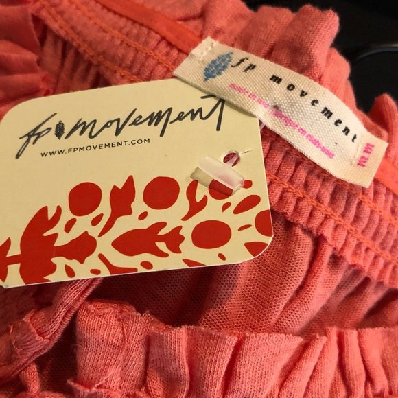 Free People FP Movement Pink Off Shoulder Top - Picture 10 of 14